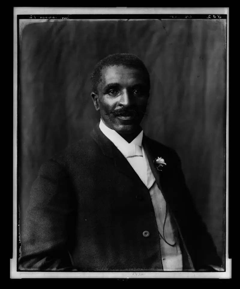 George Washington Carver. Frances Benjamin Johnston's portrait of the Tuskegee scientist who remade Southern farming.