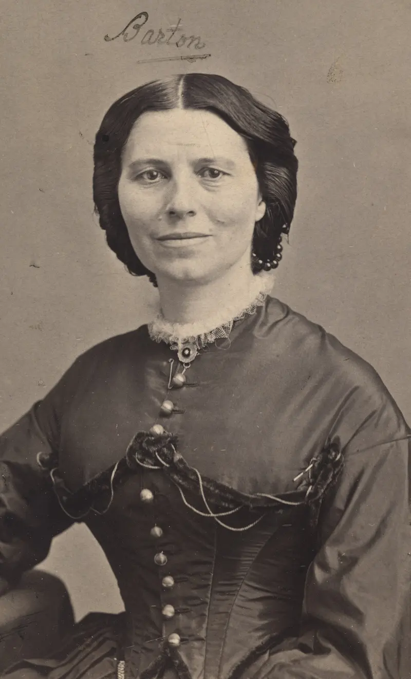Clara Barton. Mathew Brady's portrait of the Civil War nurse who went on to found the American Red Cross.