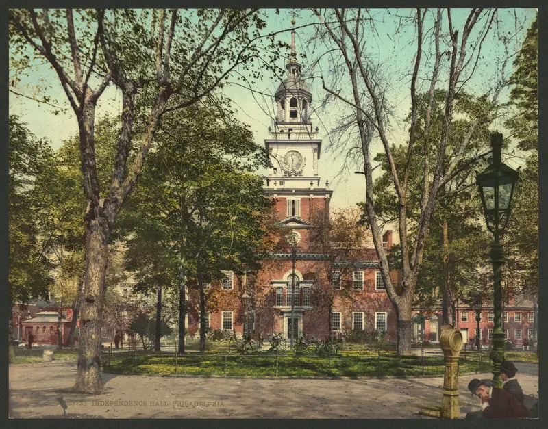 Philadelphia, 1900: Independence Hall. Where the Declaration and the Constitution were signed, photographed by the Detroit Publishing Co.