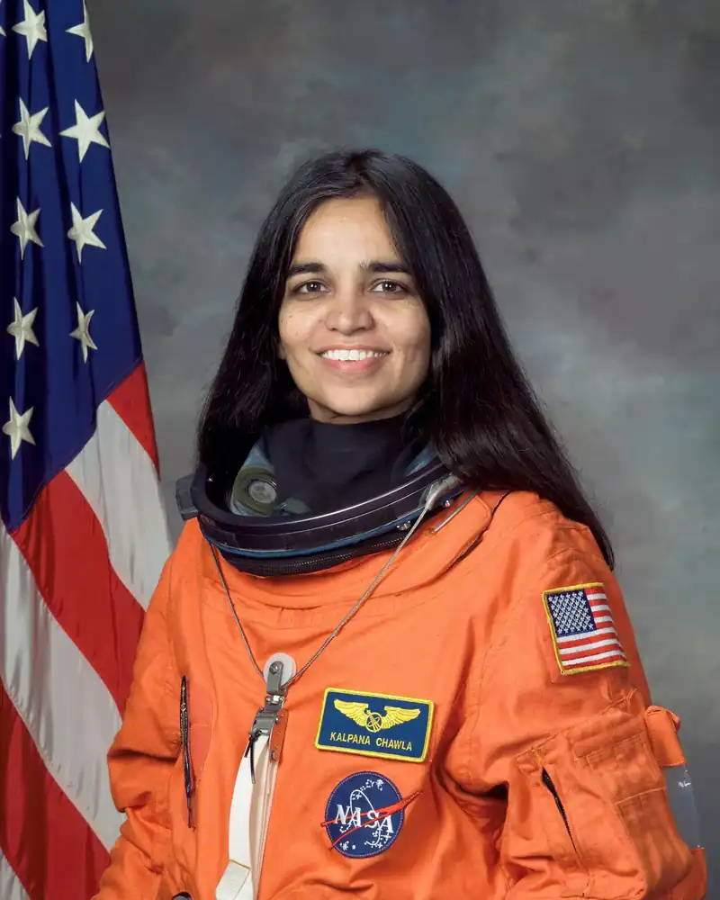 Kalpana Chawla, astronaut. Kalpana Chawla flew on STS-87 in 1997 and STS-107 in 2003. She died when Columbia broke up on February 1, 2003.