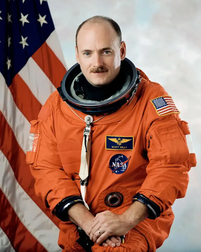 Scott Kelly, astronaut. Scott Kelly spent 340 days aboard the International Space Station, from March 2015 to March 2016.
