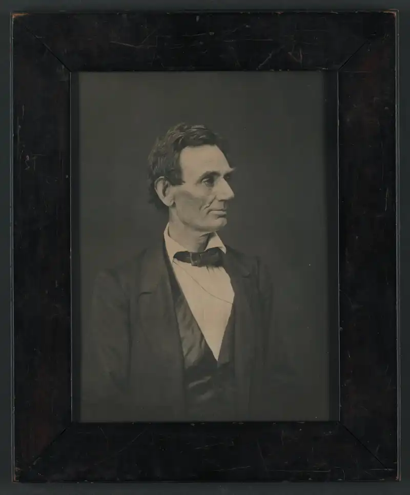 Abraham Lincoln, president. Inaugurated on March 4, 1861, and again on March 4, 1865. He died in office on April 15, 1865.