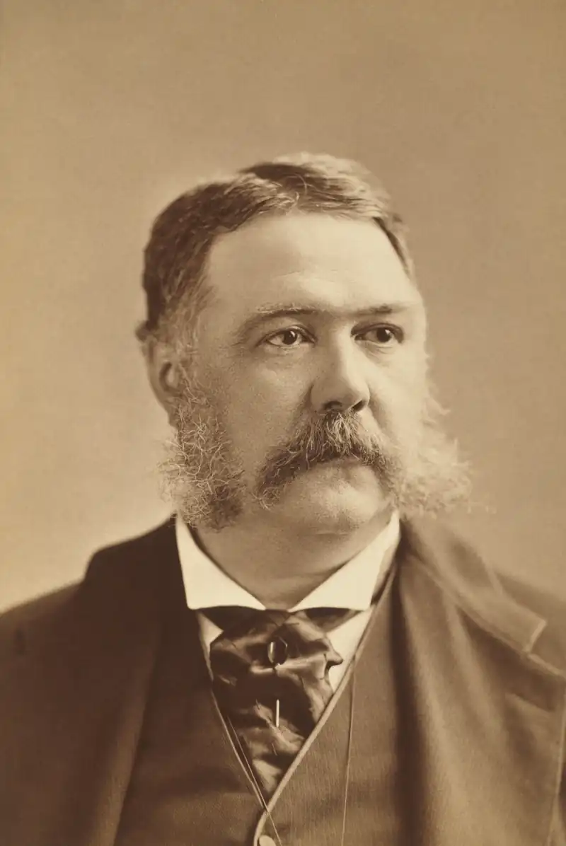 Chester A. Arthur, president. Sworn in on September 20, 1881, after the death of James A. Garfield. He left office on March 4, 1885.