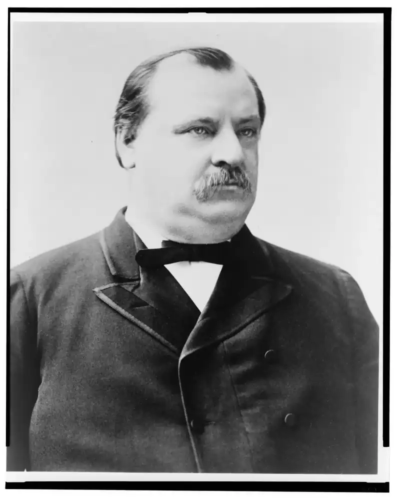 Grover Cleveland, president. The 22nd and 24th president. He served from 1885 to 1889 and again from 1893 to 1897.