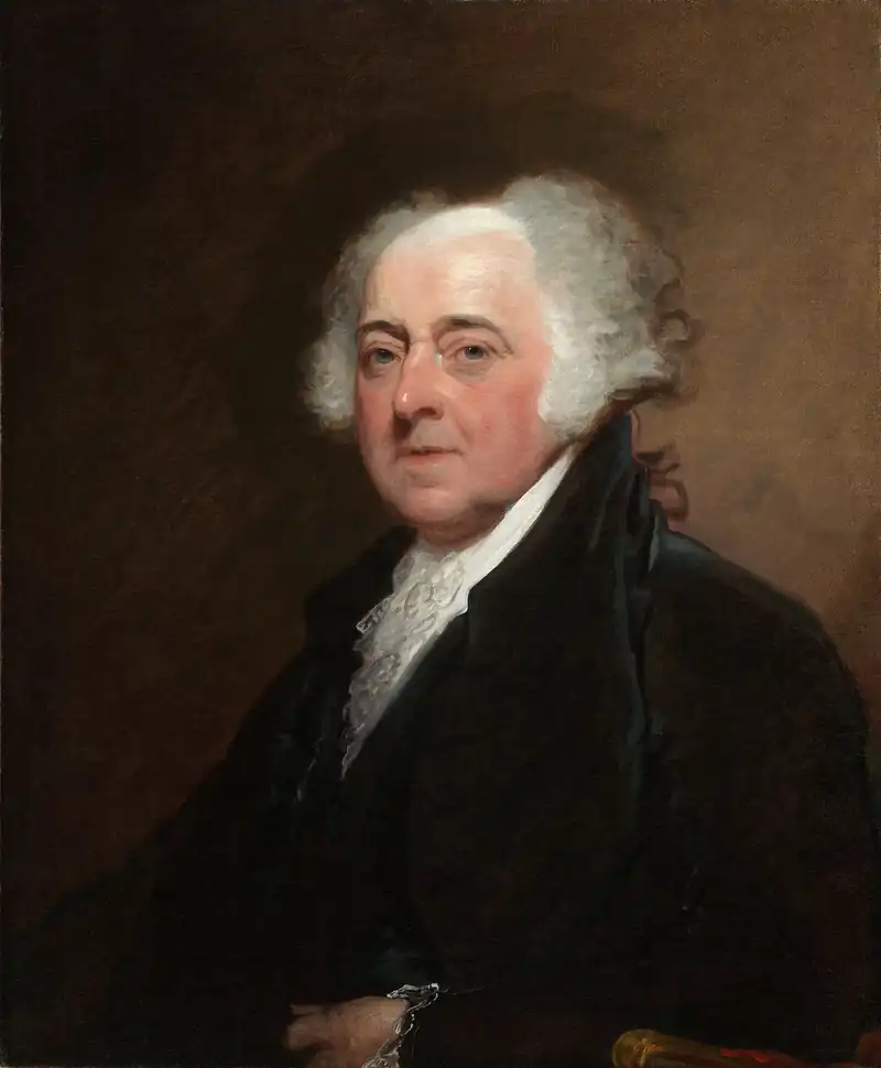 John Adams, president. Inaugurated on March 4, 1797. He served one term and left office on March 4, 1801.