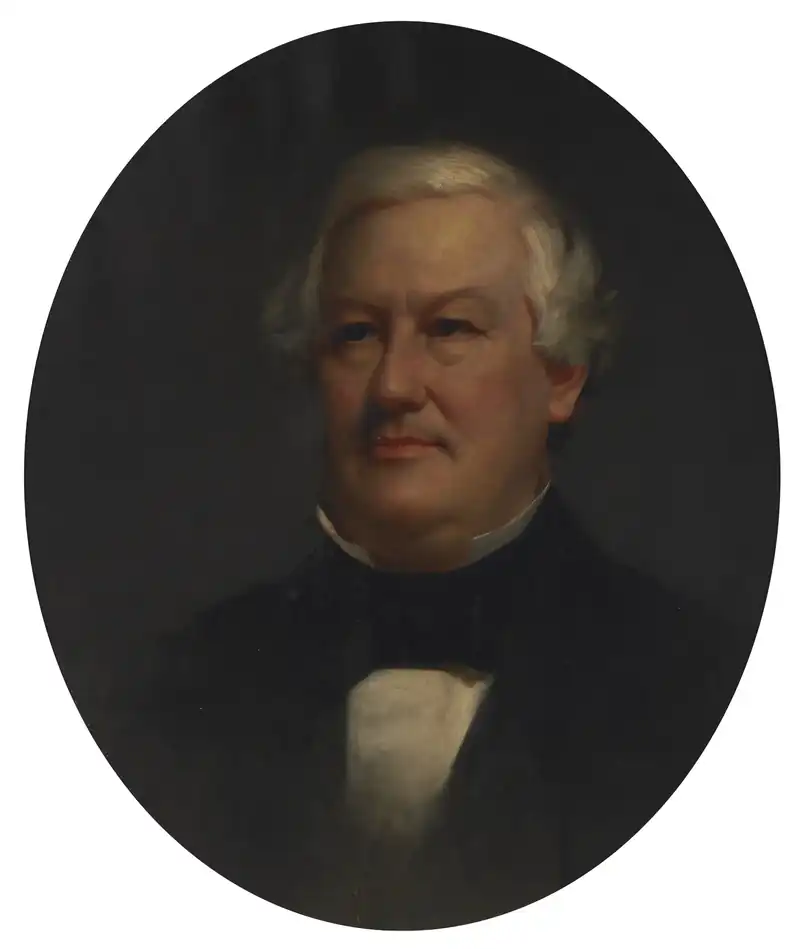 Millard Fillmore, president. Sworn in on July 10, 1850, after the death of Zachary Taylor. He left office on March 4, 1853.