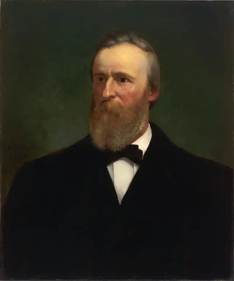 Rutherford B. Hayes, president. Inaugurated on March 5, 1877. He served one term and left office on March 4, 1881.