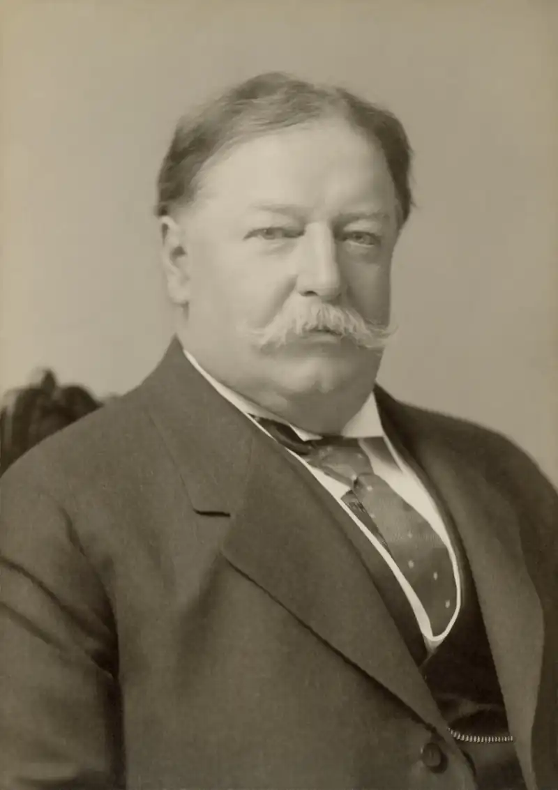 William Howard Taft, president. Inaugurated on March 4, 1909. He served one term and left office on March 4, 1913.
