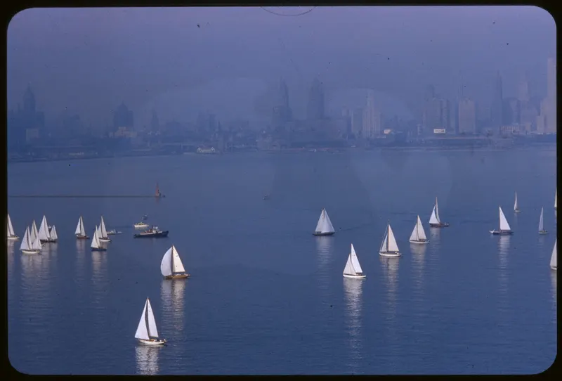 Sails off Chicago, 1956 (Toni Frissell)