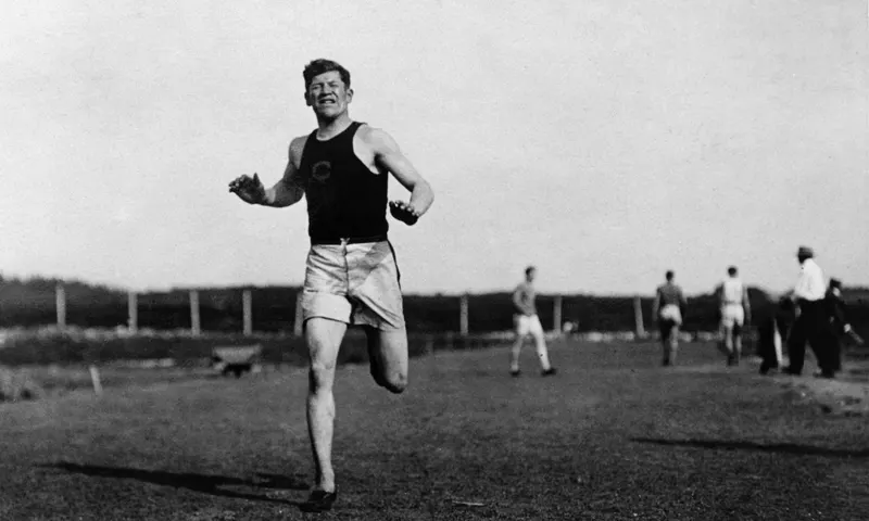 Jim Thorpe, Stockholm 1912. Thorpe won pentathlon and decathlon gold, then had his medals taken because he'd earned a few dollars playing minor league baseball.