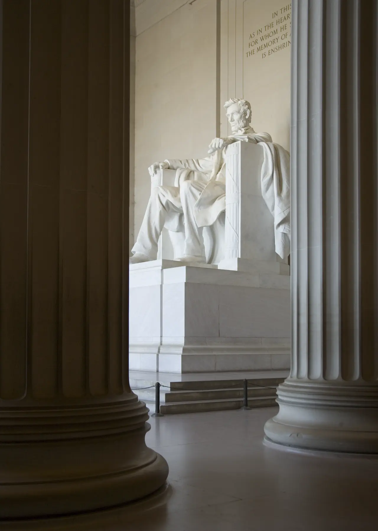 Lincoln, Seated, Daniel Chester French, 1920. Daniel Chester French's 1920 marble Lincoln, photographed by Carol M. Highsmith on May 3, 2006.