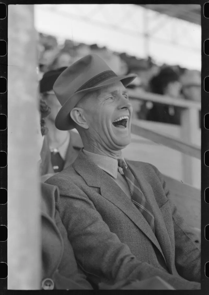 The Rodeo Clown Gets a Laugh, 1940 (Russell Lee)